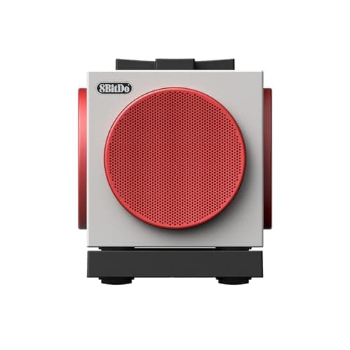 Image of 8BitDo Retro Cube 2 Speaker, Portable Bluetooth Speaker with Stereo Sound, Wireless Charging Dock, Bluetooth 5.3/2.4G/Wired USB Connections - N Edition