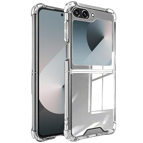 Image of Totill For Samsung Galaxy Z Flip 6 Case, Shockproof Smartphone Cover, Rreinforced Corner Phone Cover for Samsung Z Flip 6 Funda Coque - Pure Clear