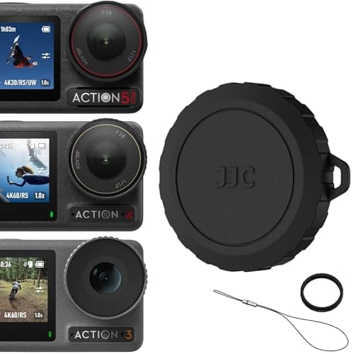 Image of Silicone Osmo Action 5 Pro 4 3 Lens Cap Set,Lightweight Lens Cover & Protective Ring for DJI Osmo Action 5 Pro/4/3,Action5 Adventure Combo Soft Cap Cover Protector Accessories with Anti-Loss String