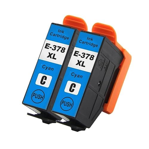 Image of Go Inks Cyan E-378XLC Compatible Ink Cartridge for use with Epson Expression Photo Printers (Pack of 2)