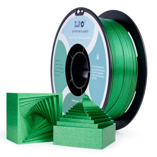 Image of ZIRO Glitter PLA Filament 1.75mm, 3D Printer Filament PLA 1.75mm Diamond Series 1kg/2.2lbs, Compatible with FDM 3D Printers, Diamond Emerald Green