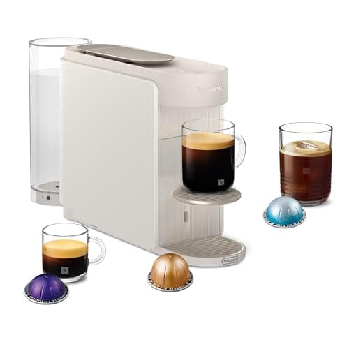 Image of Nespresso Vertuo Up by De'Longhi, Coffee Pod Machine with Precision brewing, Fast Heat-Up, Compact Design, Make Espresso, Americano, latte and perfect for over ice coffee, White (ENV200.W)