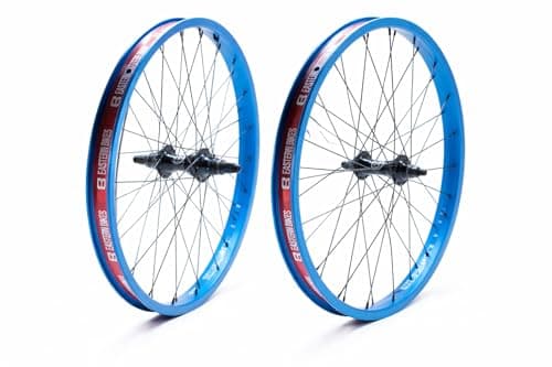 Image of Eastern Bikes Throttle Front & Rear 20-Inch Blue BMX Wheel Bundle