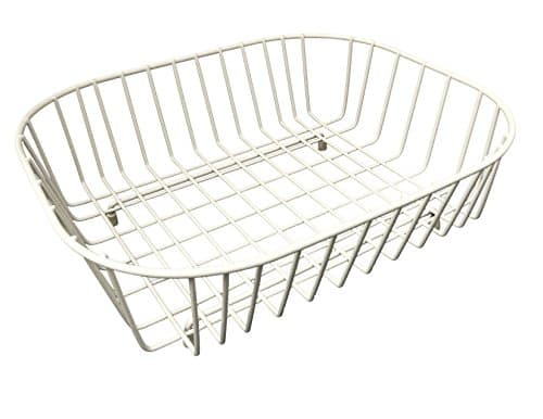 Image of Delfinware 2947 CRM Oval Sink Basket, Metal, Cream, 38 x 33 x 12.5 cm