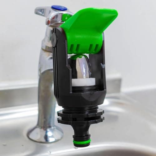 Image of Green Universal Tap Connector Adapter Mixer Kitchen Garden Hose Pipe Joiner Fitting-BL (Assorted Colours)