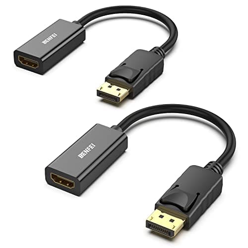 Image of BENFEI Displayport to HDMI Adapter 2 Pack, Dp(Display Port) Male to Hdmi Female Converter with Audio for Lenovo, Dell, HP, Asus and other brand