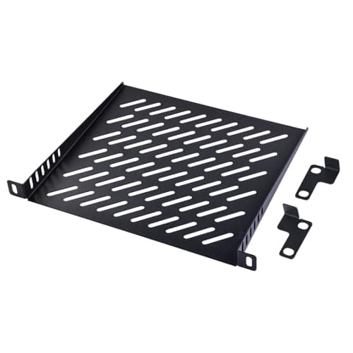 Image of GeeekPi 0.5U Server Rack Shelf, 10-inch 200mm Depth Universal Rack Mount Shelf, Vented Cantilever Tray for 10 inch Server & Network Cabinets and DeskPi RackMate T1/T0