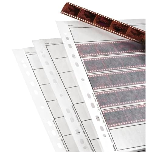 Image of Hama 25 Negative Archiving Sleeves for 7 Small Picture Strips with 6 Pictures Each | 24x36mm Negatives | 1,050 Negatives Total | Glassine