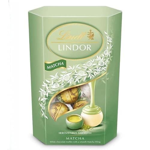Image of Lindt Lindor Matcha Chocolate Truffles – 200g Box (Approx. 16 Balls) – Smooth Filling – Gift, Birthday, Congratulations Treat