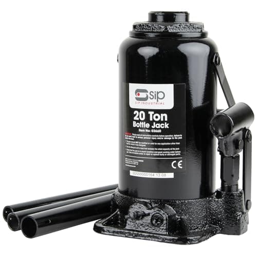 Image of SIP 20 Ton Hydraulic Bottle Jack Heavy Duty Car and Van Workshop Lifting Equipment 242-470mm Range