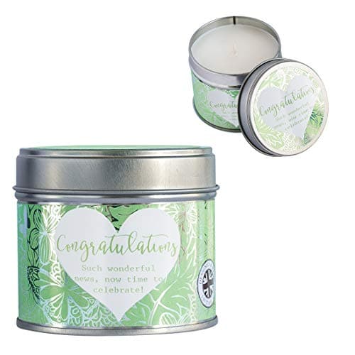 Image of Said with Sentiment 7358 Linen Scented Candle in Tin Congratulations