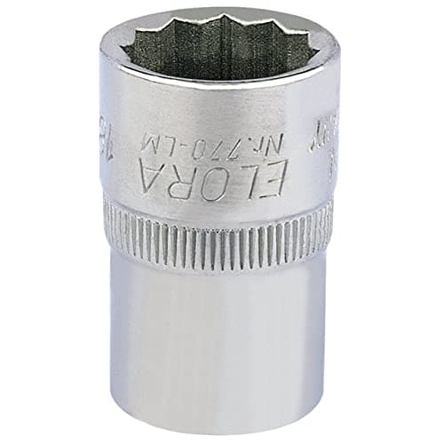 Image of Draper 24632 Elora Bi-Hexagon Socket, 1/2" Square Drive, 18mm, Blue
