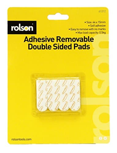 Image of Rolson 61312 12Pc Double Sided Adhesive Pads, Black