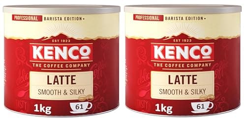 Image of Kenco Latte Instant Coffee Tin 1kg, Smooth & Silky (Pack of 2)