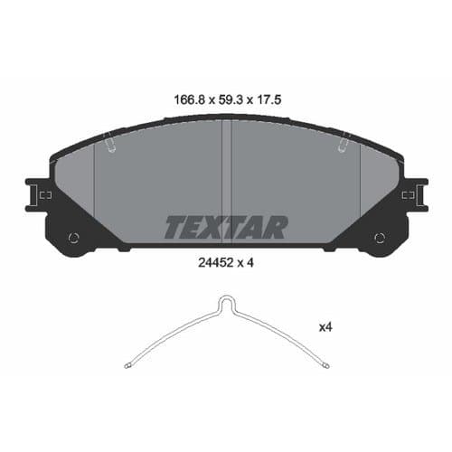 Image of Textar 2445201 Brake Pad Set, Disc Brake