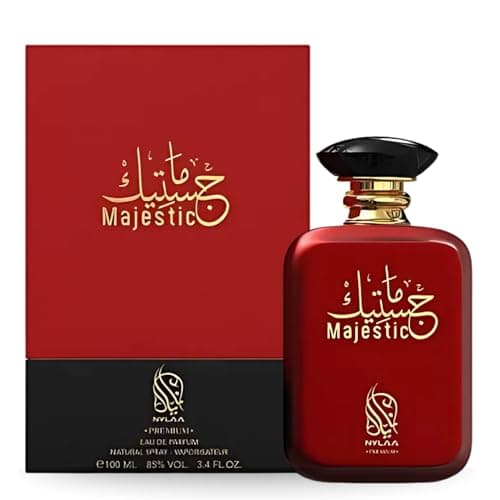 Image of Majestic 100ml Perfume by Nylaa - Rouge Perfume with Blend of Woody Floral Aroma with Tonka Bean & Sweet Vanilla - Unisex Eau De Parfum