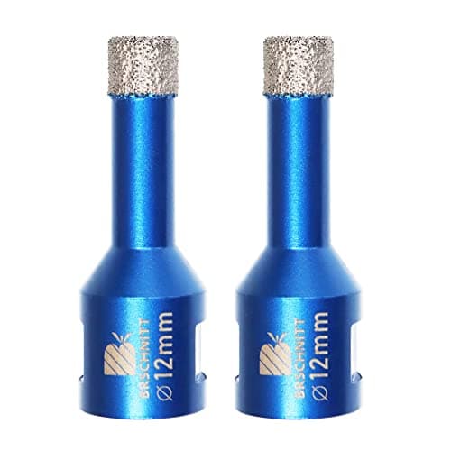 Image of Diamond Drill Bit 12mm,BRSCHNITT 2pcs M14 Vacuum Brazed Diamond Tip Drill Bit for Tile Porcelain Stoneware Ceramic Marble Granite Drilling,Suitable For Angle Grinders