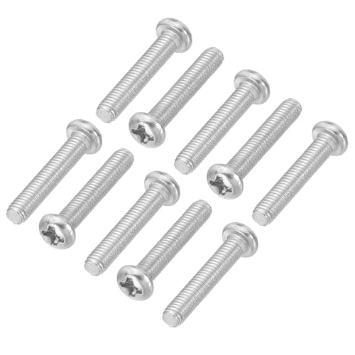 Image of PATIKIL Phillips Pan Head Screws, 40 Pack M3-0.5 x 16mm 304 Stainless Steel 18-8 Full Thread, Pan Head Machine Phillips Drive Screw