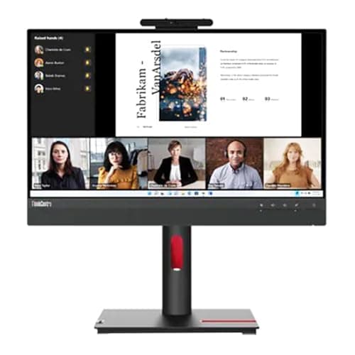 Image of Lenovo ThinkCentre Tiny-in-One 22 Gen 5 21.5" 16:9 Full HD Touchscreen IPS WLED LCD Monitor with Webcam, Black