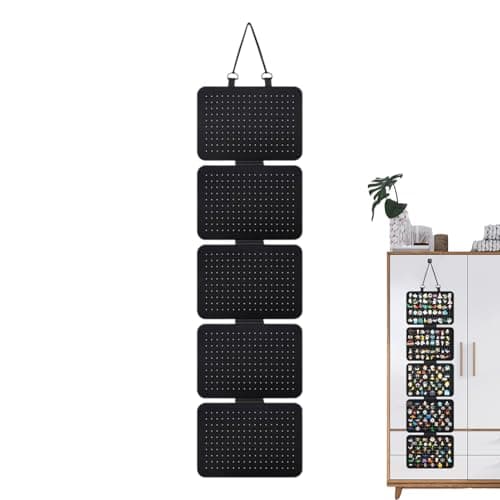 Image of Wall Pin Organizer - Bross Shen Pin Display Organizer, Display Pin Brooch Organizer with 5 Board Parts | Pin Indicator Panel, Earring Presentation Holder, Jewelry Collection with Conversion Bands
