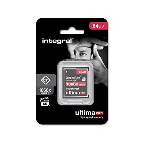 Image of Integral 64GB Compact Flash Card UDMA-7 1066x Speed VPG-65 160MB/s Read and 135MB/s Write Professional High Speed Card