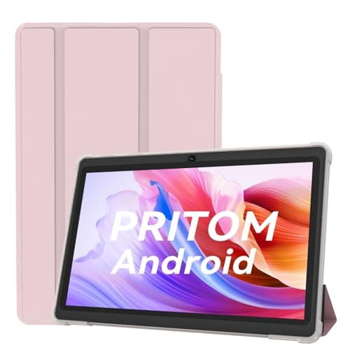 Image of PRITOM 7 inch Tablets Android 13,32 GB, (Expandable 128GB),3500 Mah, Tablet PC, Bluetooth,Dual Camera,WiFi, Portable Tablet PC with Pink Case