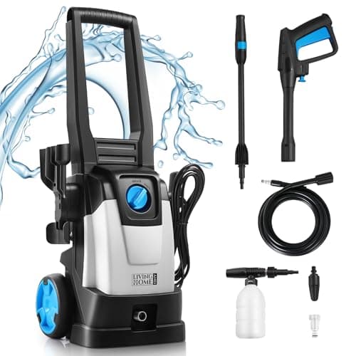 Image of DKIEI Pressure Washers, 1600W, 135 Bar, Power Electric Cleaner For Car, Patio & Garden Furniture, High-Performance Jet Washer With Spray Gun, Quick Turbo Nozzle & High Pressure Hose