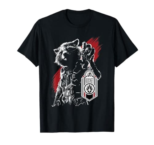 Image of Marvel Avengers Endgame Rocket Portrait Graphic T-Shirt T-Shirt