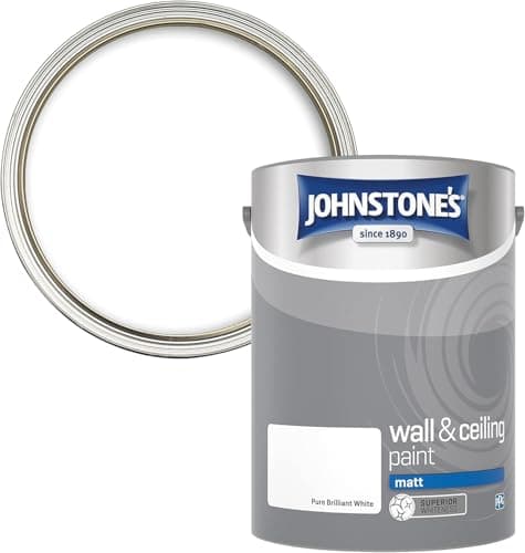Image of Johnstone's Wall & Ceiling Pure Brilliant White Matt Paint - 5L
