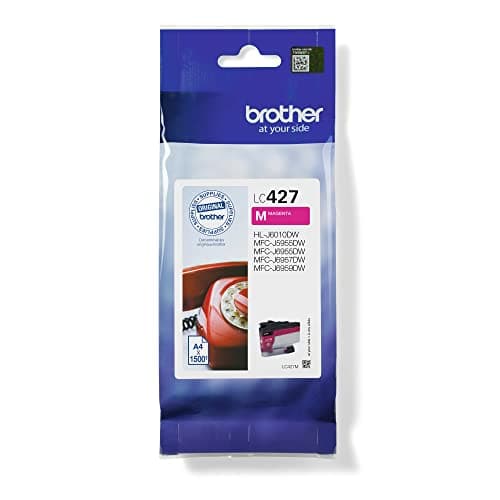 Image of Brother LC-427M Inkjet Cartridge, Magenta, Single Pack, Standard Yield, Includes 1 x Inkjet Cartridge, Genuine Supplies