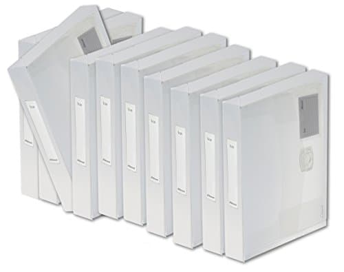 Image of Rexel Ice A4 Plus Document Box Files, 25 mm - Pack of 10, White