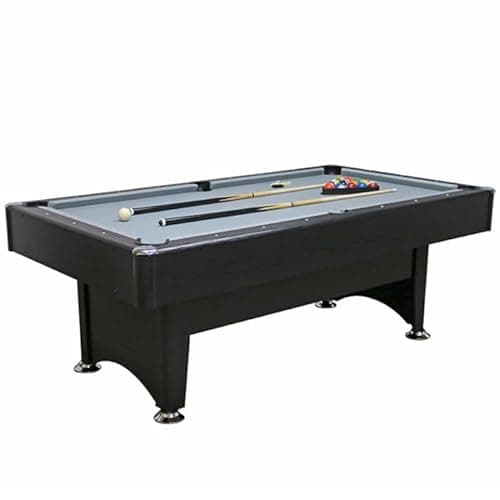 Image of 7ft Pool Snooker Auto Ball Return Black Table Billiards Family Leisure With All Accessories, Great for Kids and Adults (Light Grey)