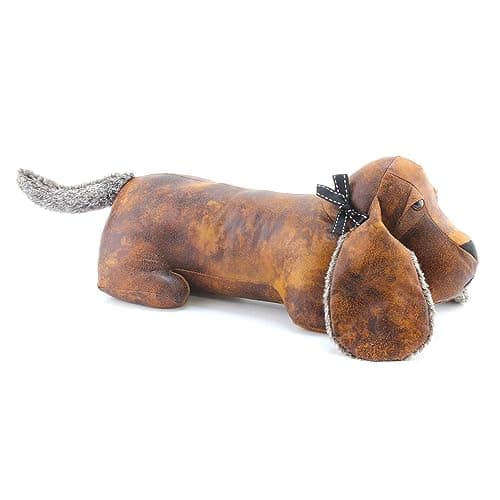 Image of Lesser & Pavey Faux Leather Dachshund Doorstop, Brown, one size, LP29927