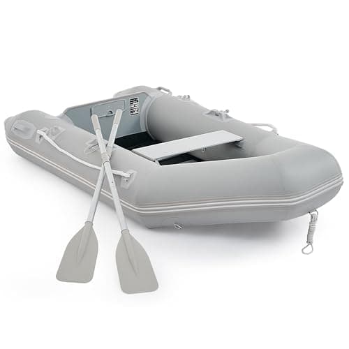 Image of DARTMOOR 230x130x33cm Heavy Duty Inflatable Kayak, Portable Boat Raft for Adults with Aluminum Oars, 2 Person 300kg Foldable Dinghy Float for Fishing Hunting or Playing on Lakes Rivers and Rapids