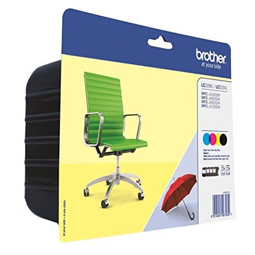 Image of Brother LC-229XLBK/LC-225XLC/LC-225XLM/LC-225XLY Inkjet Cartridge, Black/Cyan/Magenta/Yellow, Multi-Pack, Super High Yield, Includes 4 x Inkjet Cartridges, Brother Genuine Supplies LC229XLVALBP