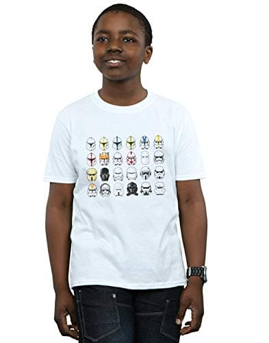 Image of Star Wars Boys Trooper Helmets T-Shirt White 9-11 Years