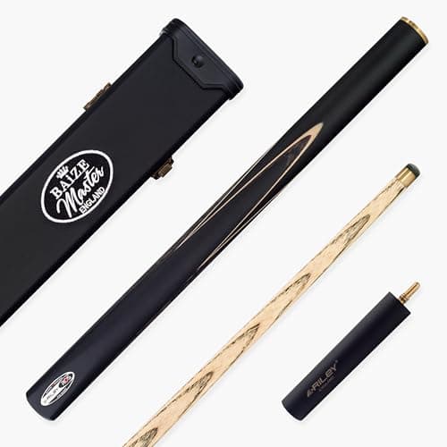 Image of Riley RONNIE O'SULLIVAN Endorsed Limited Edition Ash Snooker and English Pool Cue 9.5mm Leather Tip - 57 Inch, 17-19oz, with Baize Master Hard Cue Case (ROS 3-9 with Baize Master Hard Case)