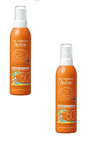 Image of 2 Avene Solar Children Milk Spray SPF 50 + 200 MLX2 fotoprotettore UVA UVB without scent, Silicones and Parabens