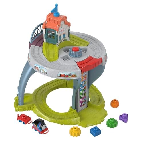 Image of Thomas & Friends Toddler Toy My First Train Table with Track, Cargo Stacking & Fine Motor Activities for Kids Ages 18+ Months, JDD70