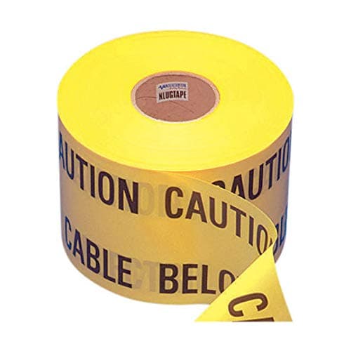 Image of Newlec NLUGTAPEN Underground Warning Tape 'Caution Electric Cable Below' Yellow - 365 metre roll