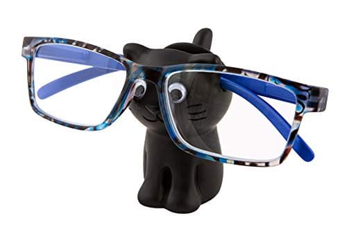 Image of Remaldi Glasses Stand for Specs - Gift Present Boxed Felix Cat Spec Holder Black