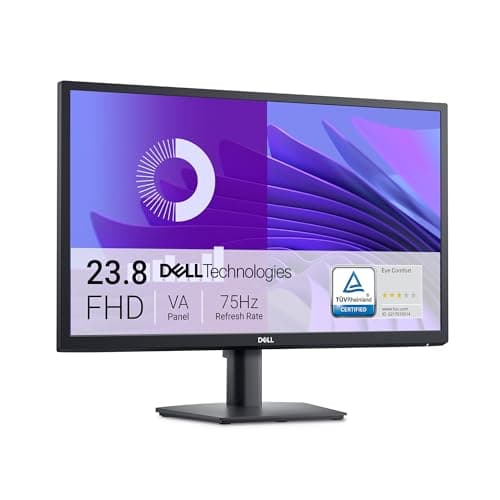 Image of Dell E2425H 24 Inch Full HD (1920x1080) Monitor, 75Hz, VA, 5ms, VESA (100x100mm), DisplayPort, VGA, 3 Year Warranty, Black