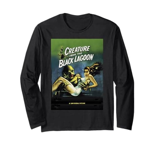 Image of Universal Monsters Creature From The Black Lagoon Poster Long Sleeve T-Shirt