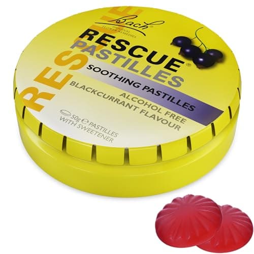 Image of Rescue Remedy Pastilles | Blackcurrant Flavoured | Daily Support for Stressful Moments | Bach Original Flower Essences | Chewable Pastilles | 50g Travel Tin​