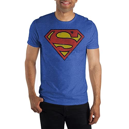 Image of DC Comics Men's Superman Classic Logo T-Shirt, Royal, Medium