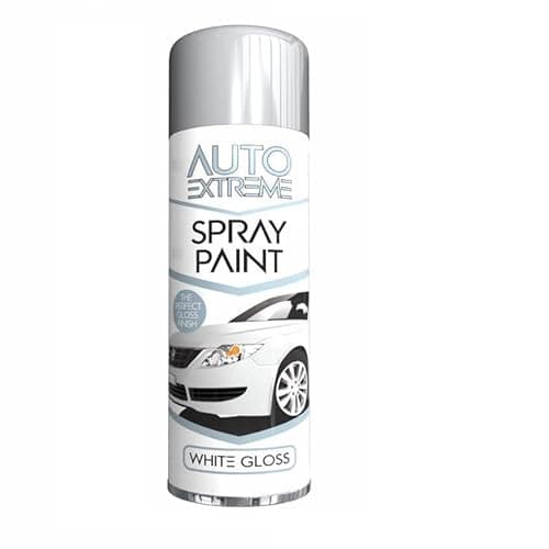 Image of SuperGift.com 250ml All Purpose Aerosol White Gloss Spray Paint Quick Drying Spray, Fast Dry and Excellent Coverage for Car, Van, Wheel, Metal, Plastic and More by Diva Gift