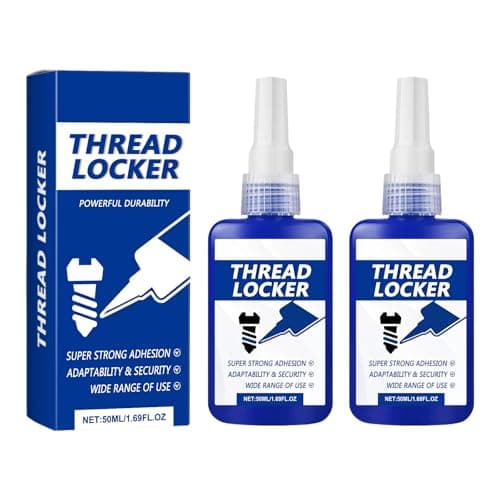 Image of Ninnyi 2 Pcs Thread Lock Blue, 2x50ml Removable Blue Threadlocker for Nuts, Bolts and Metal Fasteners, Avoid Losening and Leakage