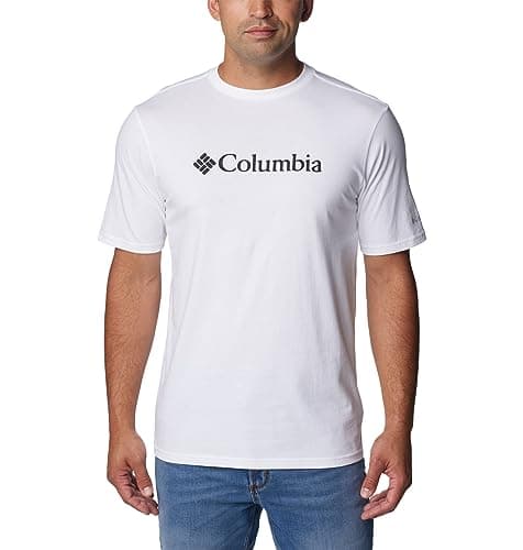 Image of Columbia Men's CSC Basic Logo Short Sleeve Short Sleeve Shirt, White, Size XL
