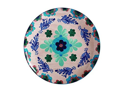Image of Maxwell & Williams Majolica Serving Platter with Floral Design in Gift Box, Round, Porcelain, Peach, 36.5 cm