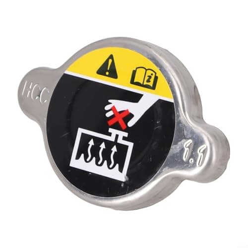 Image of Water Tank Radiator Cover Cap for Hyundai For Tucson, Elantra, i30, i40 - Direct Replacement Part 25330B1000, Metal Construction in Black and Silver